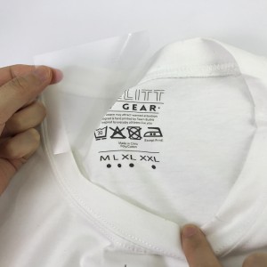 High quality iron on fabric clothes labels wash care labels neck care labels