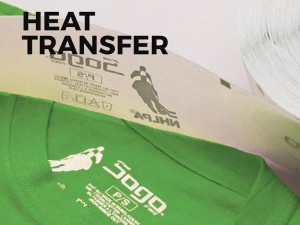 Custom heat transfer iron on garment neck care labels