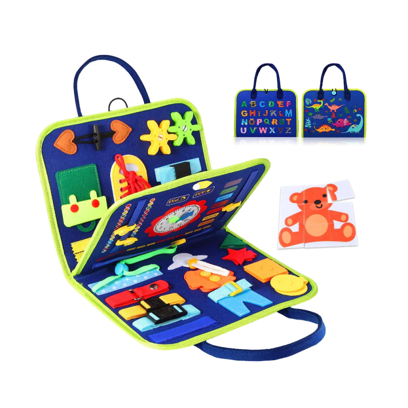 Custom Busy Board Montessori Toys Baby Sensory Books Travel Toys para sa mga bata