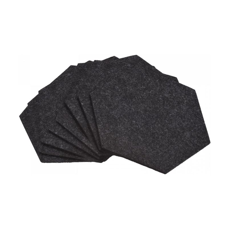 Wholesale Regular nga hexagonal nga gibati nga non-woven coaster non-slip protection table top