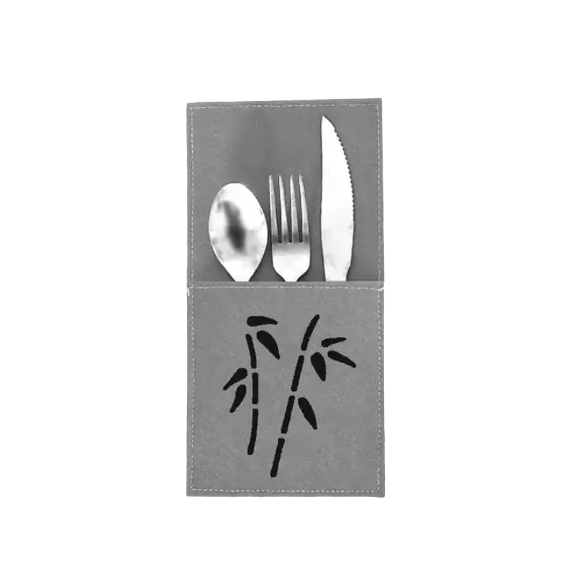 Chinese element felt knife and fork storage bag non-woven fabric Cutlery Holders