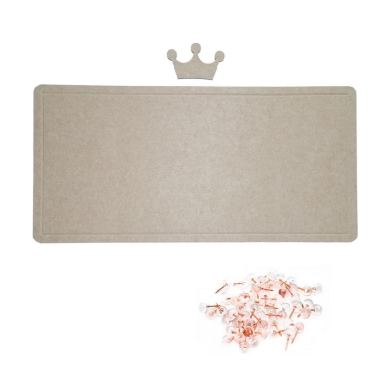 Foldable Large Felt Bulletin Board – 36” x 18” Display Board na may 35 Rose Pins