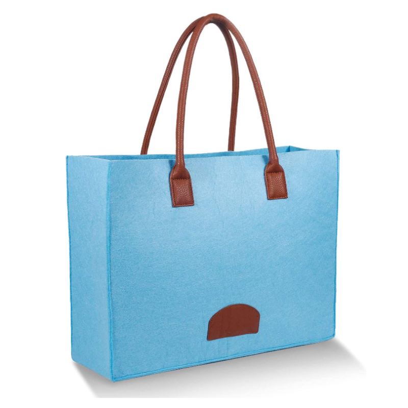 Eco Shopping Bags ကြီးများကို Felt Fabric ဖြင့်ပြုလုပ်သော အိတ်များ