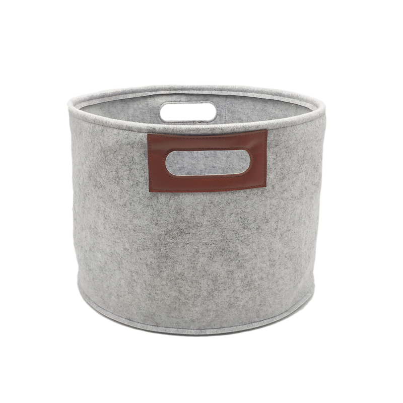 New Design Small felt Laundry Hamper storage basket Bucket for organizer