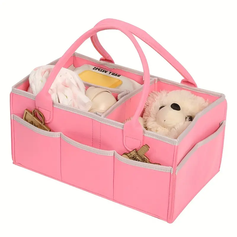 Felt Cloth Mommy Basket Diaper Caddy Storage Mommy Basket Felt Tote Bag