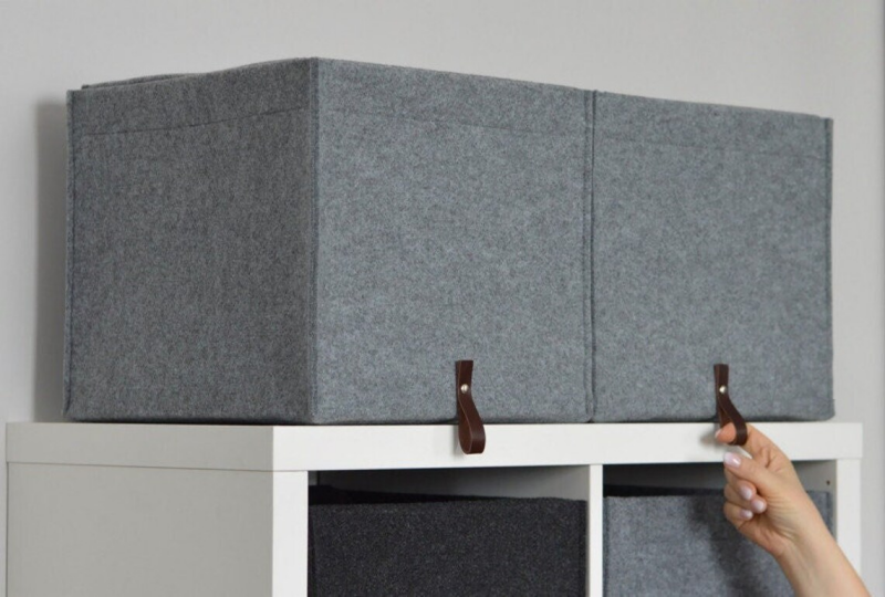 Customized LOGO Foldable Handmade Rectangular Collapsible Storage Basket Box Bin Cabinet para sa Office Bedroom Colth