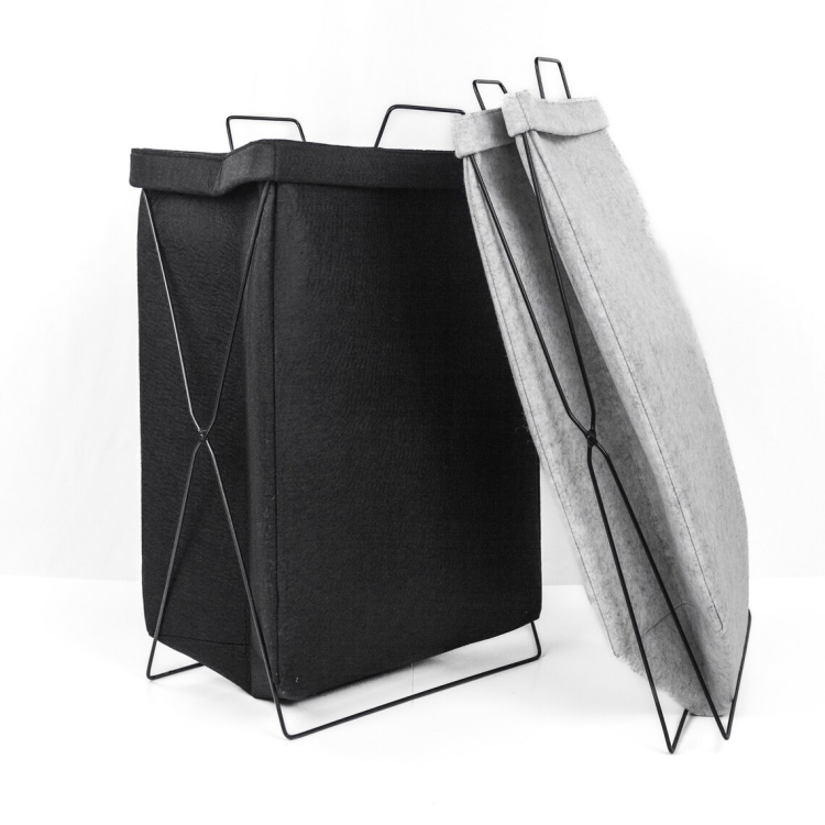 Grosir Gaya Simple Foldable Laundry Hamper Basket Dekorasi Ngarep Felt Storage kanggo Clothing Foldable Laundry Bins