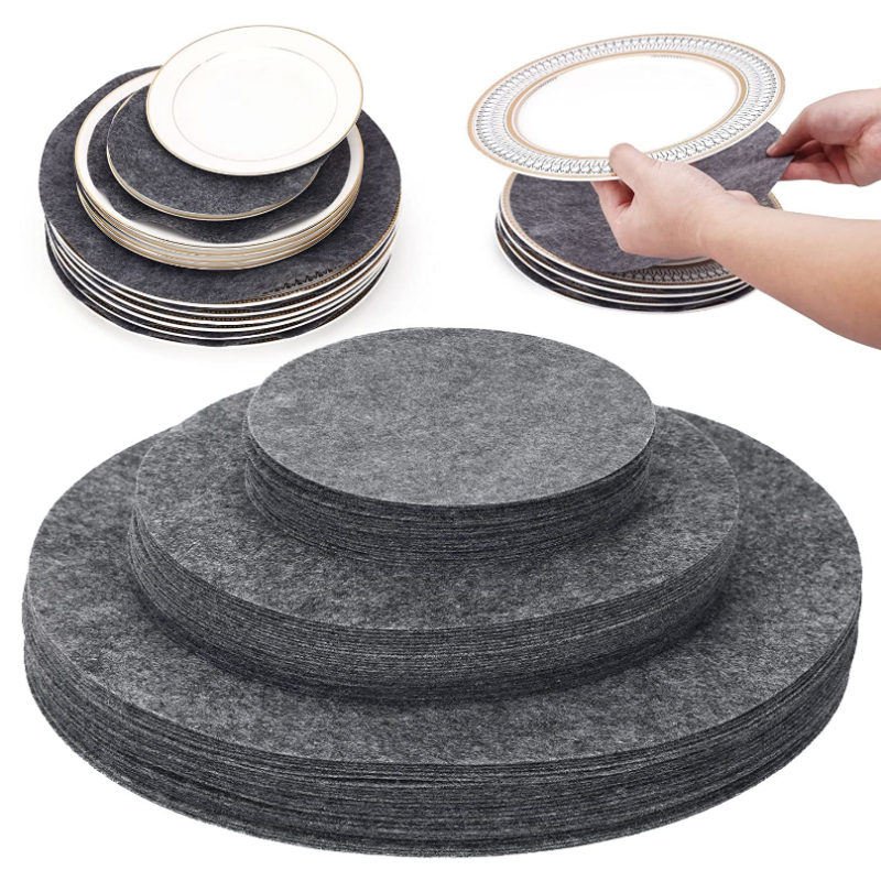 Factory spot Plate Separators Pads Storage Thick and Premium Soft Felt Plate Dividers