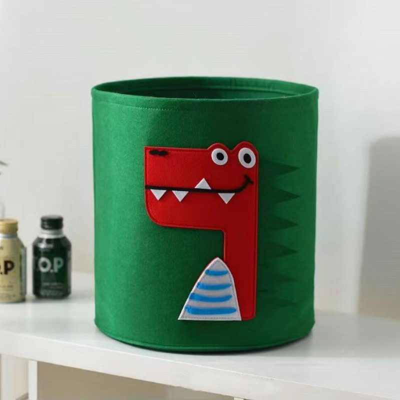 Cute Green Dinosaur Storage Basket