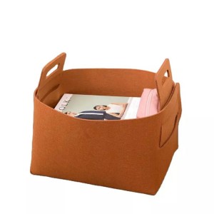 One of Hottest for Felt Busy Board - Eco-friendly Delicate Reusable Felt Storage Baskets Toy Storage Nursery Bins with handle – Renshang