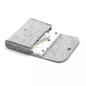 Factory Outlets Felt Pencil Bag Pouch - Portable Grey Digital Gadget Devices Usb Accessory Cable Storage Organizer Bag – Renshang