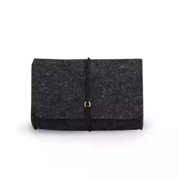 Bottom price Felt Woman Laptop Cooler Bag - Custom mouse pouch organizer charger case felt mobile phone case bag – Renshang