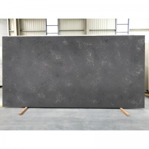 Artificial black calacatta quartz  stone with white vein artificial stone slab for kitchen countertop APEX-2007