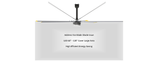Factory wholesale Big Size Fan - LDM Series – HVLS Fan with LED Light – Apogee