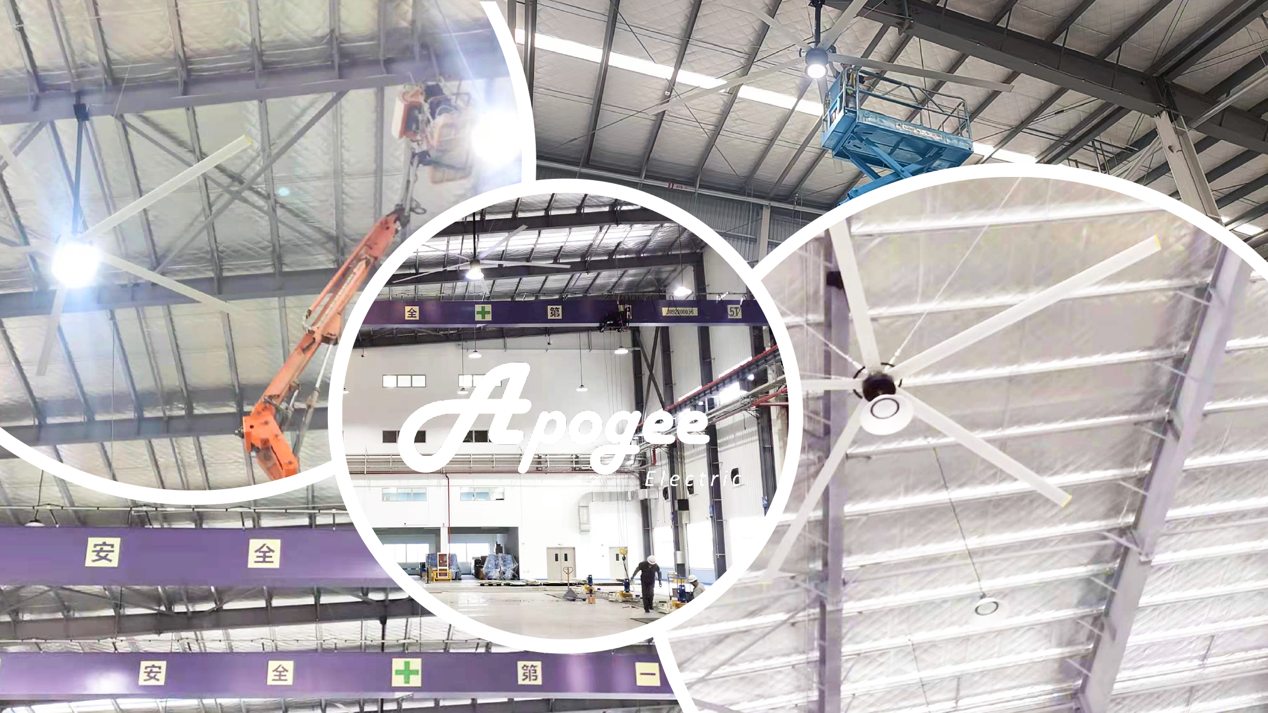 How to escape light shadow when installing the HVLS Fans?