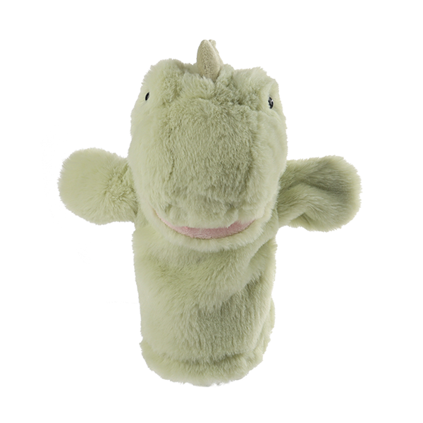 China Apricot Lamb Soft Matcha Dinosaur Plush Hand Puppet with Movable  Mouth Manufacturer and Supplier