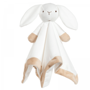 China wholesale Customized Plush Toy Manufacturers –  	 Apicot Lamb Plush Toy White Bunny Security Blanket Baby Lovey Stuffed Animal – LERONG TOYS