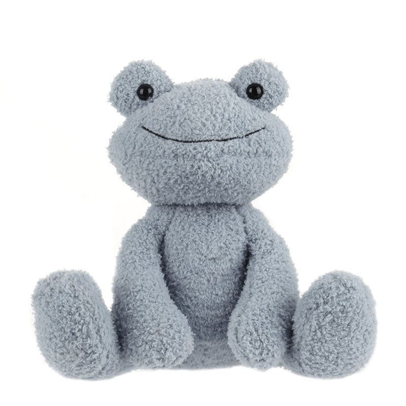 China wholesale Ikea Elephant Plush Toy Manufacturer –  Apricot Lamb Velvet Frog Blue Stuffed Animal Soft Plush Toys – LERONG TOYS