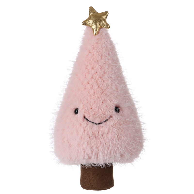 Apricot Lamb Christmas Tree Pink Stuffed Animal Soft Plush Toys