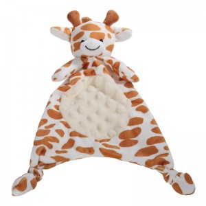 Apicot Lamb Plush Toy Bub- Giraffe Security Blanket Baby Lovey Stuffed Animal
