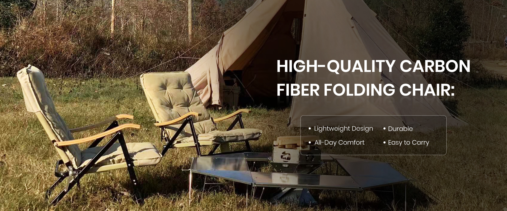 High- Quality Carbon Fiber Folding Chair