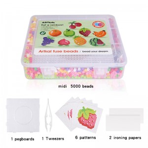 New Design Fruit Set DIY Craft Toy 12 Colors 5000 Artkal Beads Boxes Set S-5mm Fuse Beads.