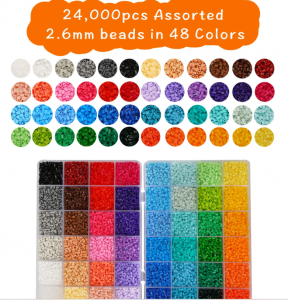 Artkal New Design 48colors 2.6mm 24000Hama Beads Perler Beads Handmade Diy Kids Toy Set Fuse Beads Craft Kit