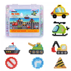 New arrival Transportation Set High Quality DIY Craft Toy S-5mm 12 Colors 5000 Artkal Beads Boxes Set.