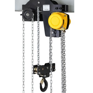 YTG Type Low Headroom Hand chain hoist with integrated geared trolley