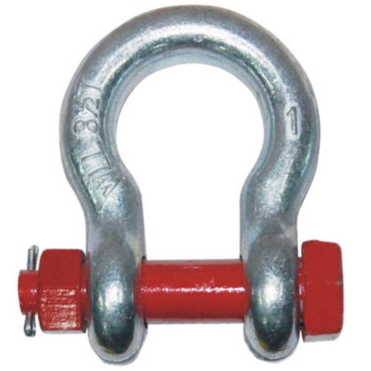 BOLT TYPE ANCHOR BOW SHACKLE MADE IN CHINA With 6 times WLL or 4 times WLL