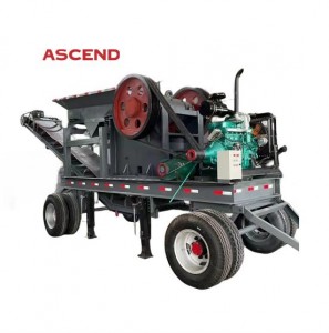 ASCEND Portable Mobile diesel engine crusher for the granite hard stones