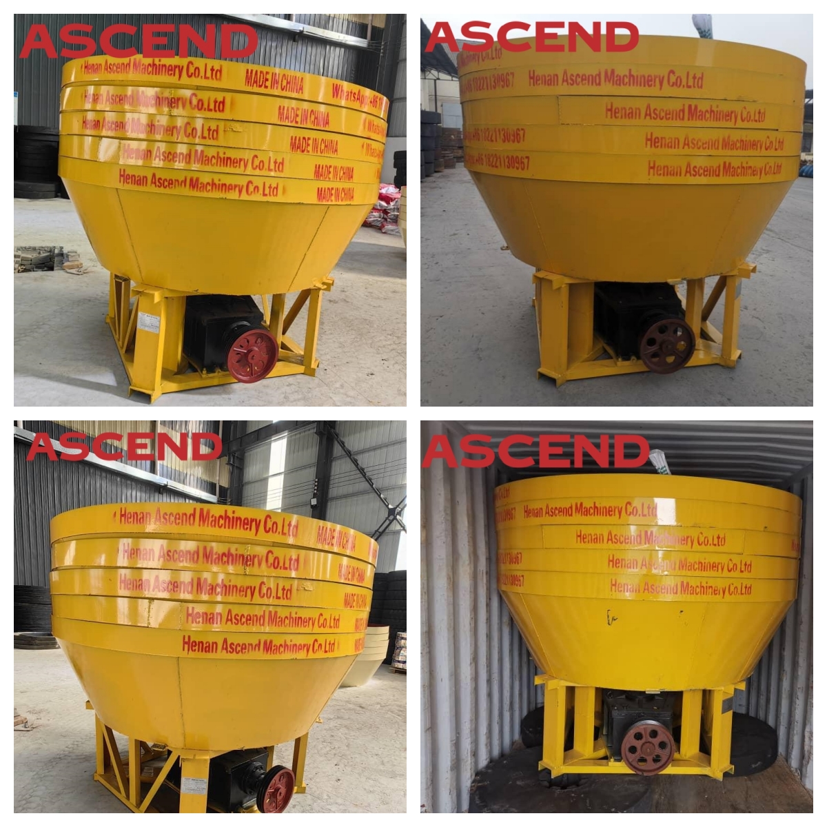 Ascend 1200 model wet pan mill delivery to Zambia