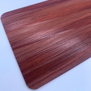 Wooden gain powder coating aluminum profile