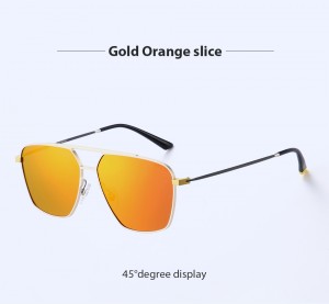22313 Aluminum Titanium Sunglasses Driving Sun Glasses 100% Uv Blocking Stainless Steel Screw Less Sunglasses Stainless Steel Vintage Sunglasses
