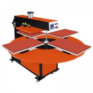 Wholesale Discount 15×15 Clamshell Heat Press - Rotary 4 Station PLC Automatic Sublimation T Shirt Heat Press Machine – Asiaprint
