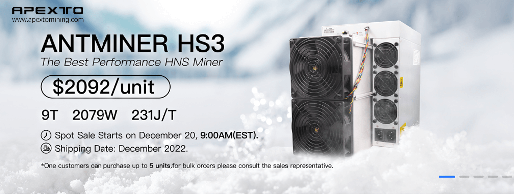 THE New Hns coin miner from Bitmain : HS3