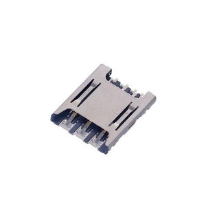 Bottom price Microsim Card Connector 6 Positions Push-Push Type - SI74C-08200 NANO SIM CARD 6P SMT H=1.4mm with post for smart phones – ATOM