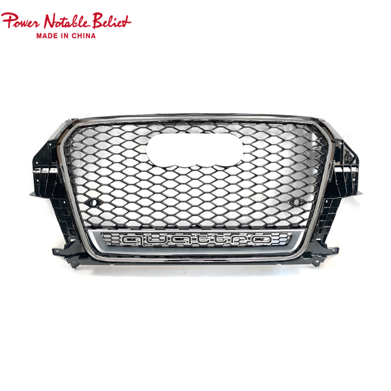 RSQ3 SQ3 style front honeycomb grille for Audi Q3 SQ3 upgrade grill (1)