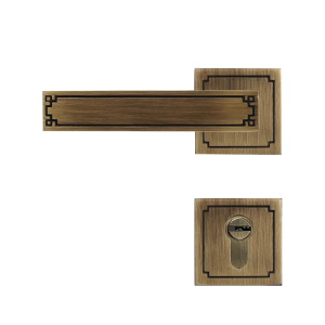 Aulu brass antique luxury lever door handle locks set for room door