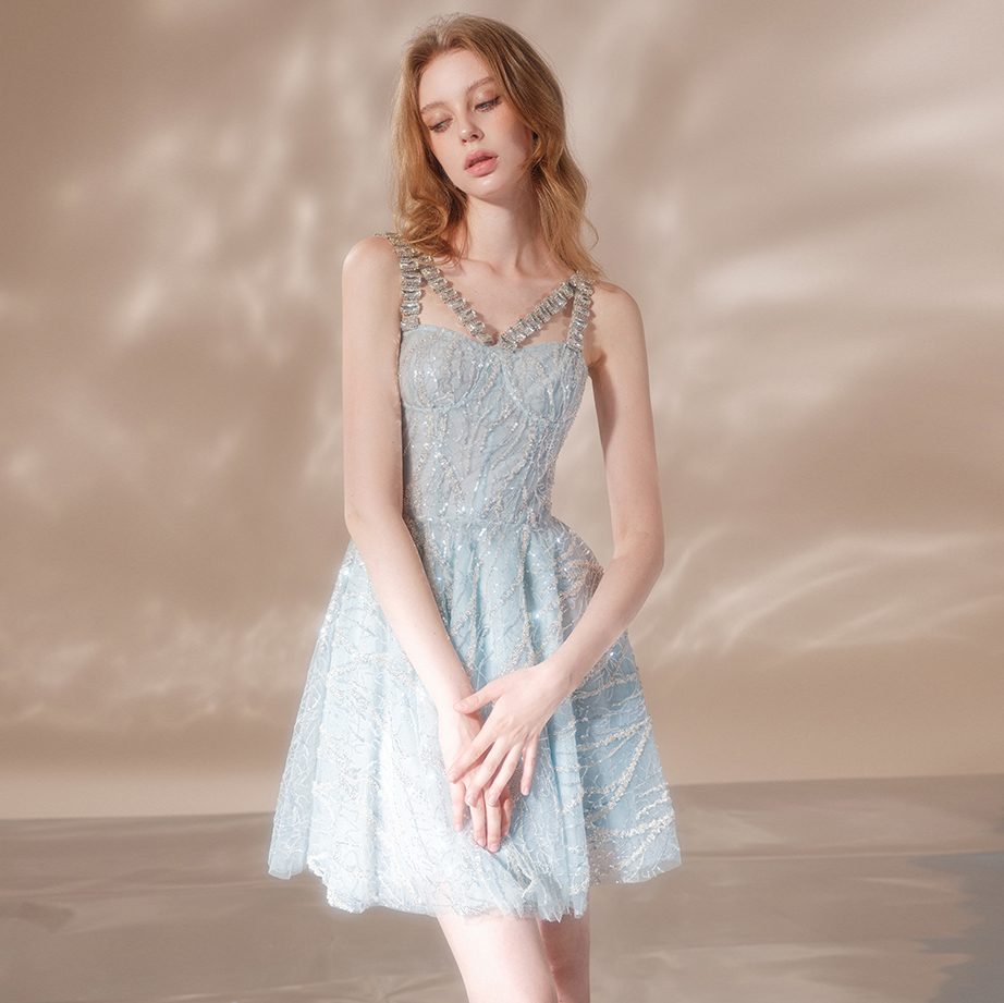 Crystal Embroidery Bead Puffy Dress Featured Image