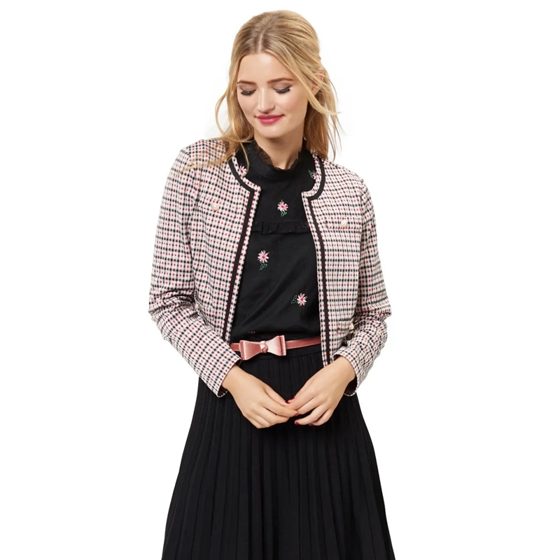 Plaid Printed Jackets Are Elegant For Women