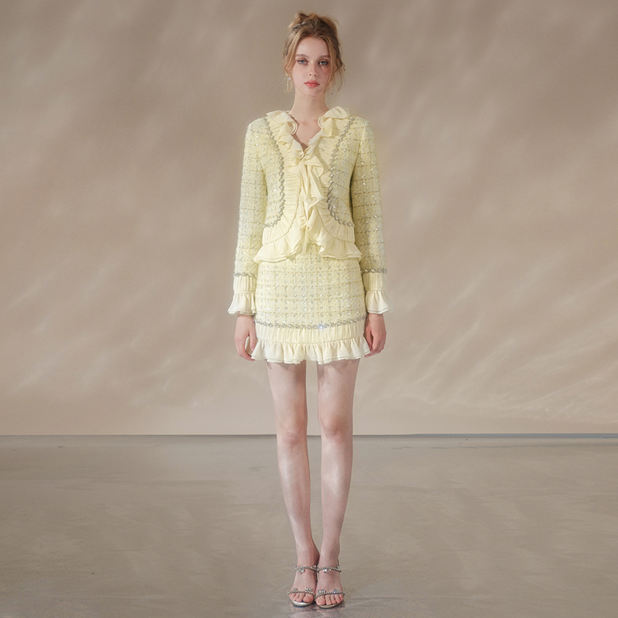 Luxury Beaded Handcrafted Half Skirt Coat Set Featured Image