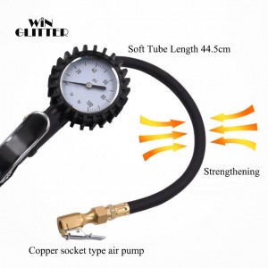 Y-T022 250psi 17BAR 3 in 1 heavy duty precision tire inflator Gauge Universal for CAR TRUCK RV SUV
