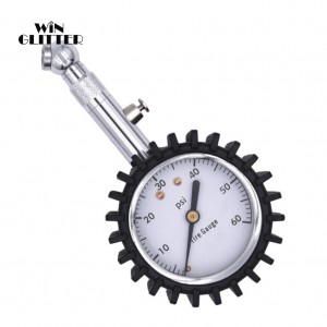 Y-T025 Low moq heavy duty accurate air pressure gauge meter with rubber casting for car motorcycle