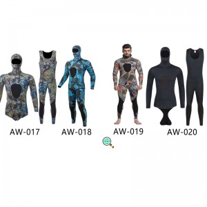 Camouflage two-pieces 7mm spearfishing Mens wet...