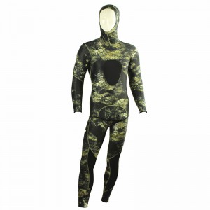 3MM Camouflage two-piece spearfishing Mens doub...