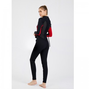 Chất liệu nylon đen và đỏ CR NEOPRENE chất lượng cao với mặt sau YKK và bộ đồ lặn toàn thân bằng lưới phía trước dành cho nữ