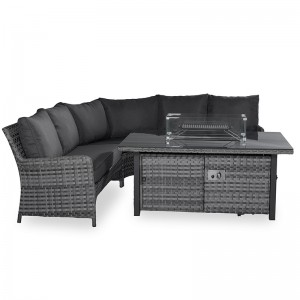 DINING CORNER OUTDOOR SOFA SET WITH FIRE PIT TABLE / AR-0060