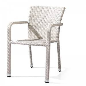 PE Rattan Dining Chair Stackable
