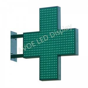 Factory Price China Outdoor Rainproof Double Faced LED Pharmacy Cross Factory